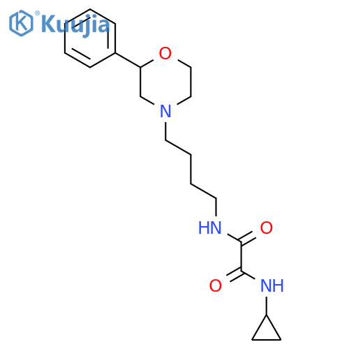 N-cyclopropyl-N'-4-(2-phenylmorpholin-4-yl)butylethanediamide structure