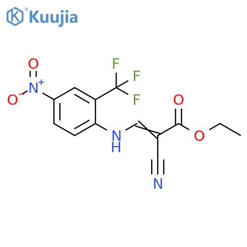 Ethyl 2-Cyano-3-((4-Nitro-2-(Trifluoromethyl)Phenyl)Amino)Acrylate structure
