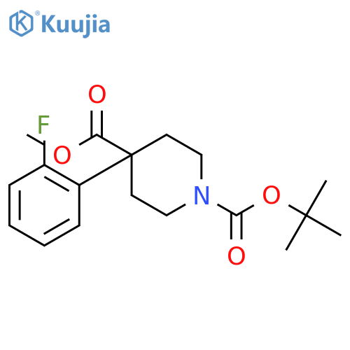 1-Boc-4-(2-fluorophenyl)-4-piperidinecarboxylic acid methyl ester structure