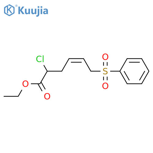 4-Hexenoic acid, 2-chloro-6-(phenylsulfonyl)-, ethyl ester, (Z)- structure