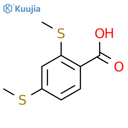 Benzoic acid, 2,4-bis(methylthio)- structure