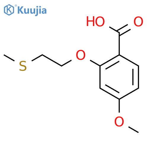 Benzoic acid, 4-methoxy-2-[2-(methylthio)ethoxy]- structure