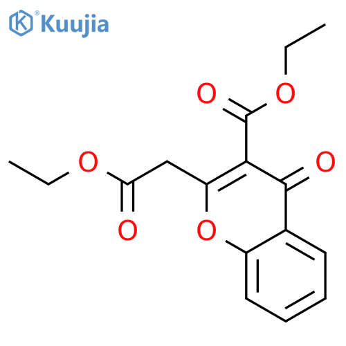 4H-1-Benzopyran-2-acetic acid, 3-(ethoxycarbonyl)-4-oxo-, ethyl ester structure