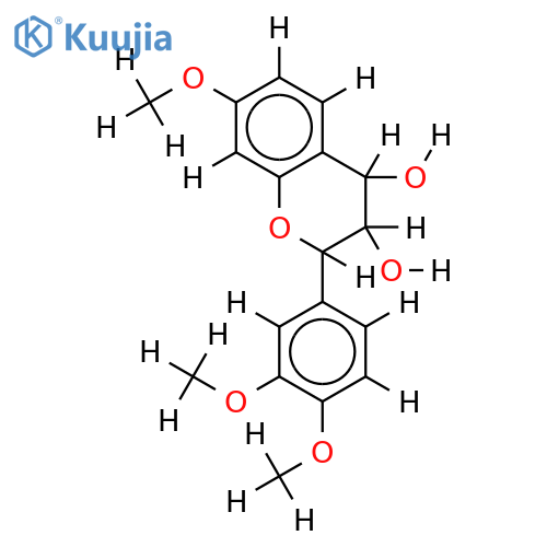 (+)-2,3-trans-3,4-cis-3',4',7-trimethoxyflavan-3,4-diol structure