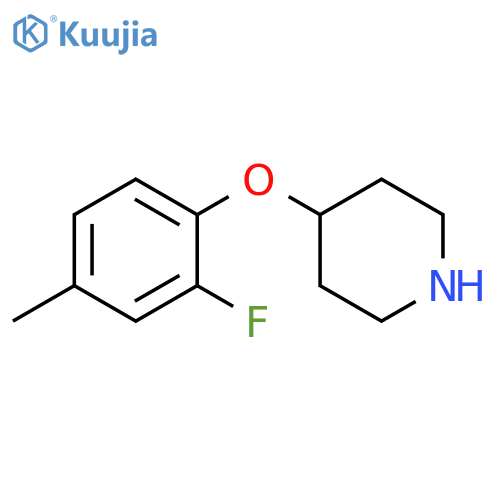 4-(2-fluoro-4-methylphenoxy)piperidine structure
