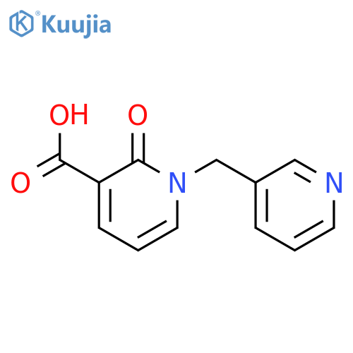 2-oxo-1-(pyridin-3-yl)methyl-1,2-dihydropyridine-3-carboxylic acid structure