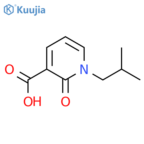 1-(2-methylpropyl)-2-oxo-1,2-dihydropyridine-3-carboxylic acid structure
