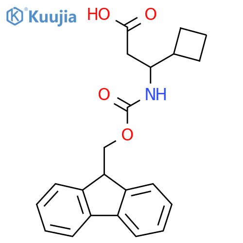 3-Cyclobutyl-3-([(9h-fluoren-9-ylmethoxy)carbonyl]amino)propanoic acid structure
