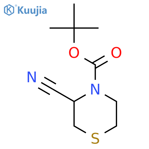tert-butyl 3-cyanothiomorpholine-4-carboxylate structure