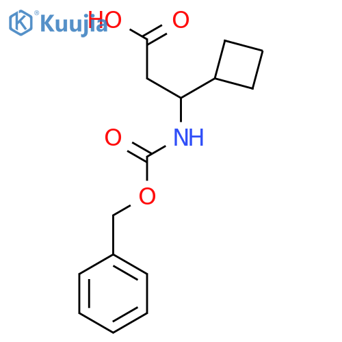 3-{(benzyloxy)carbonylamino}-3-cyclobutylpropanoic acid structure