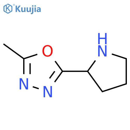 2-Methyl-5-(pyrrolidin-2-yl)-1,3,4-oxadiazole structure