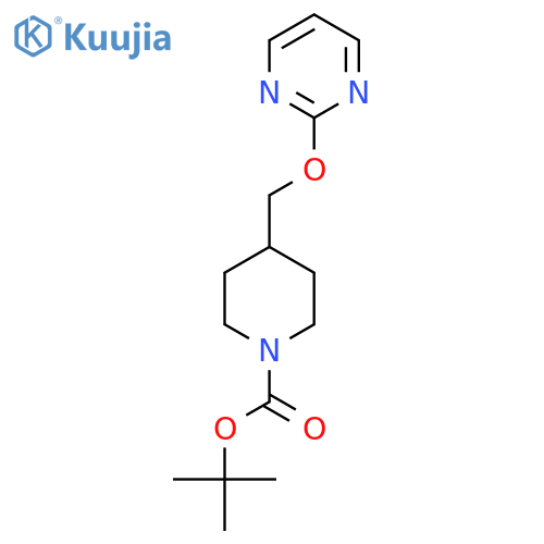 Tert-Butyl 4-((pyrimidin-2-yloxy)methyl)piperidine-1-carboxylate structure