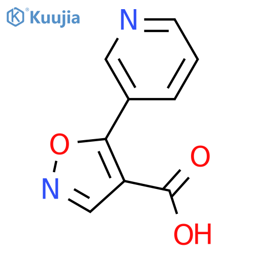 5-(pyridin-3-yl)-1,2-oxazole-4-carboxylic acid structure