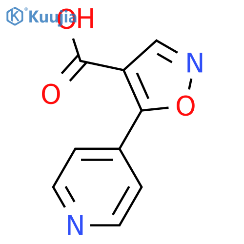 5-(pyridin-4-yl)-1,2-oxazole-4-carboxylic acid structure