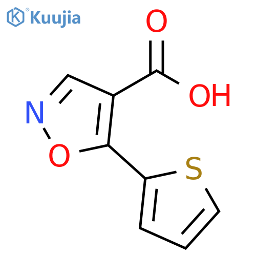 5-(thiophen-2-yl)-1,2-oxazole-4-carboxylic acid structure