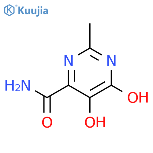 5-hydroxy-2-methyl-4-oxo-1H-pyrimidine-6-carboxamide structure