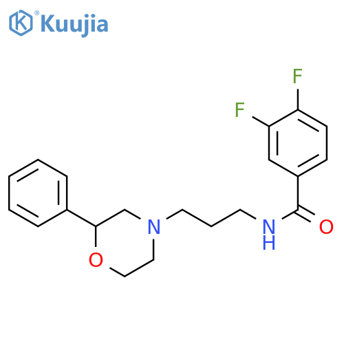 3,4-difluoro-N-[3-(2-phenylmorpholin-4-yl)propyl]benzamide structure