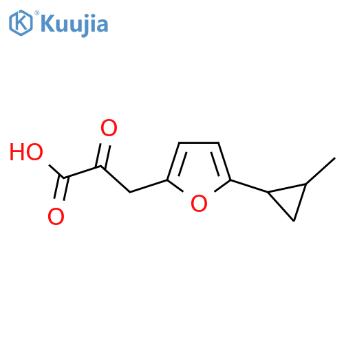 3-5-(2-methylcyclopropyl)furan-2-yl-2-oxopropanoic acid structure