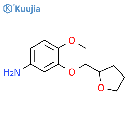 4-methoxy-3-[(oxolan-2-yl)methoxy]aniline structure