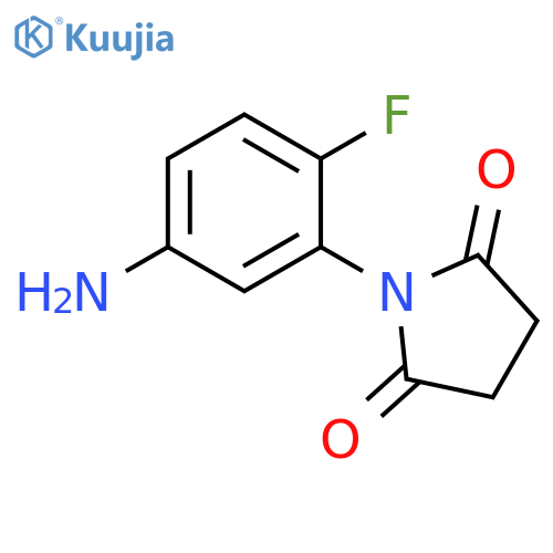 1-(5-amino-2-fluorophenyl)pyrrolidine-2,5-dione structure
