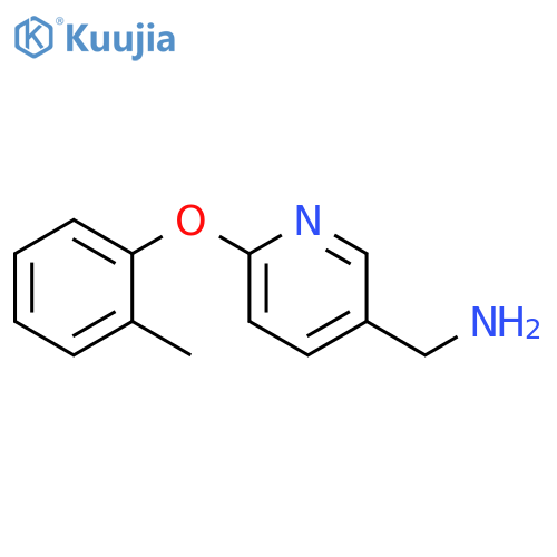 6-(2-methylphenoxy)pyridin-3-ylmethanamine structure