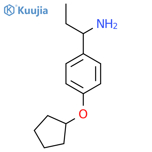1-4-(cyclopentyloxy)phenylpropan-1-amine structure