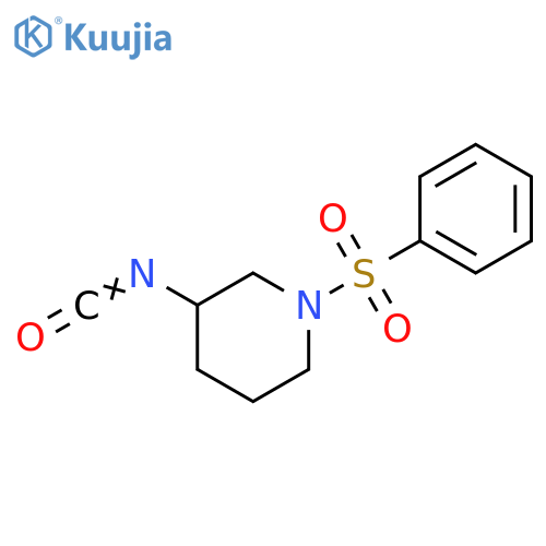 Piperidine, 3-isocyanato-1-(phenylsulfonyl)- structure