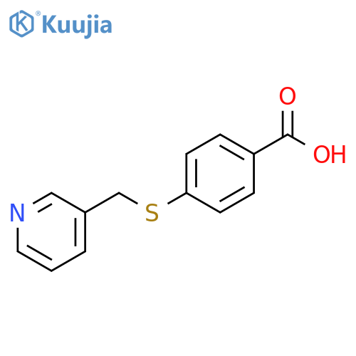 4-(Pyridin-3-ylmethyl)sulfanylbenzoic Acid structure