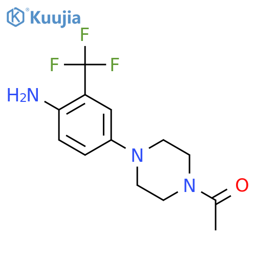 1-[4-[4-Amino-3-(trifluoromethyl)phenyl]-1-piperazinyl]ethanone structure