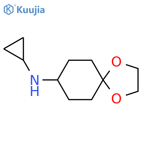 N-Cyclopropyl-1,4-dioxaspiro[4.5]decan-8-amine structure
