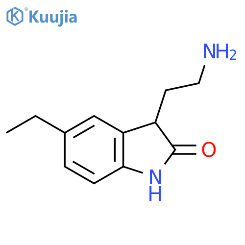 2H-Indol-2-one, 3-(2-aminoethyl)-5-ethyl-1,3-dihydro- structure
