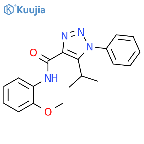 N-(2-methoxyphenyl)-1-phenyl-5-(propan-2-yl)-1H-1,2,3-triazole-4-carboxamide structure