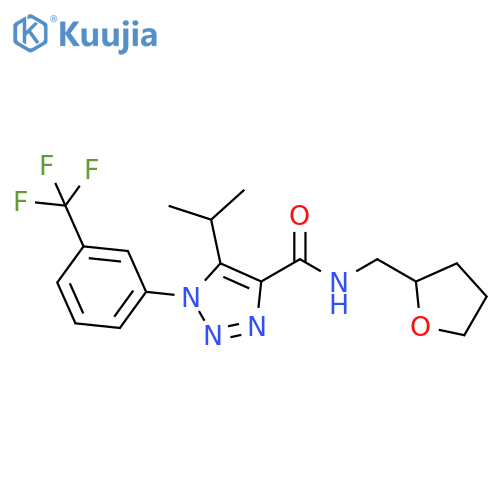 N-(oxolan-2-yl)methyl-5-(propan-2-yl)-1-3-(trifluoromethyl)phenyl-1H-1,2,3-triazole-4-carboxamide structure