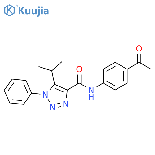 N-(4-acetylphenyl)-1-phenyl-5-(propan-2-yl)-1H-1,2,3-triazole-4-carboxamide structure