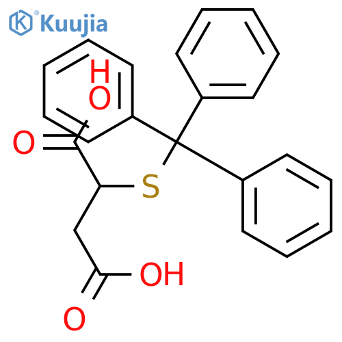 Butanedioic acid, [(triphenylmethyl)thio]- structure
