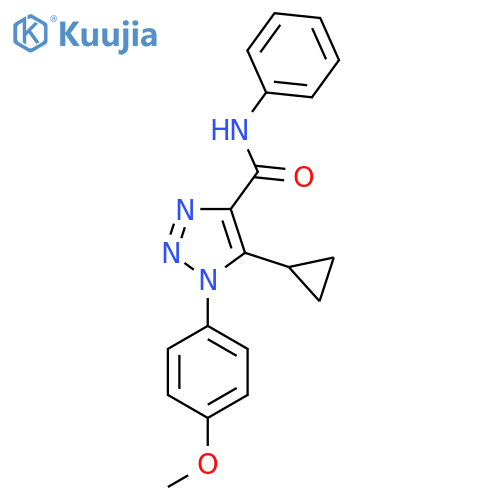 5-cyclopropyl-1-(4-methoxyphenyl)-N-phenyl-1H-1,2,3-triazole-4-carboxamide structure