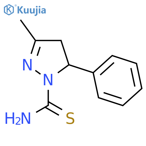 1H-Pyrazole-1-carbothioamide, 4,5-dihydro-3-methyl-5-phenyl- structure