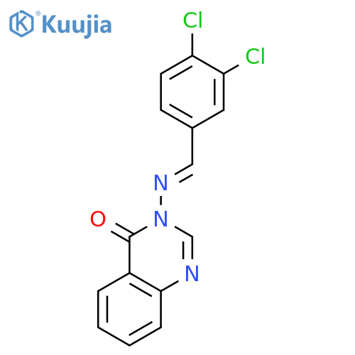 4(3H)-Quinazolinone, 3-[[(3,4-dichlorophenyl)methylene]amino]- structure