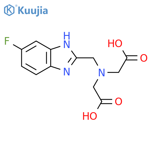 Glycine, N-(carboxymethyl)-N-[(5-fluoro-1H-benzimidazol-2-yl)methyl]- structure