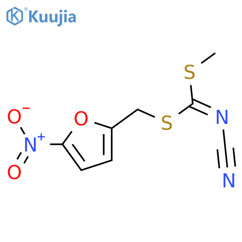 Carbonimidodithioic acid, cyano-, methyl (5-nitro-2-furanyl)methyl ester structure