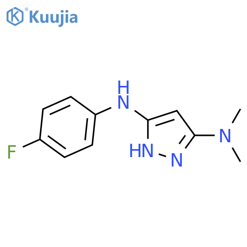 1H-Pyrazole-3,5-diamine, N5-(4-fluorophenyl)-N3,N3-dimethyl- structure