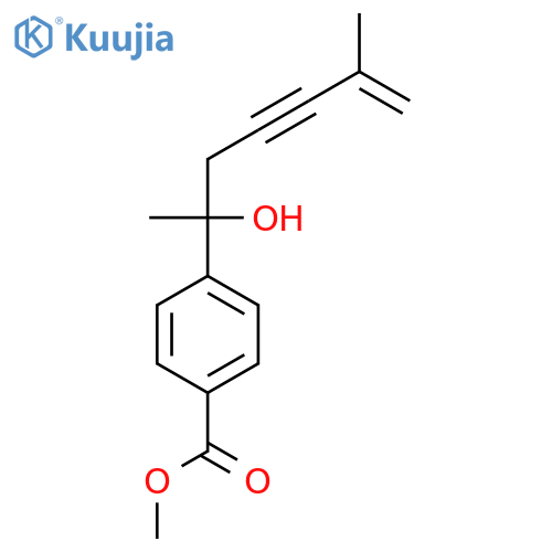 Methyl 4-(2-hydroxy-6-methylhept-6-en-4-yn-2-yl)benzoate structure