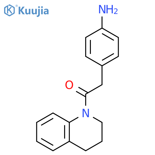 2-(4-aminophenyl)-1-(1,2,3,4-tetrahydroquinolin-1-yl)ethan-1-one structure