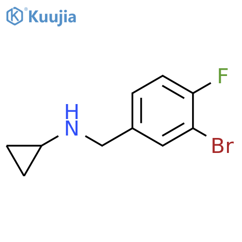 Benzenemethanamine, 3-bromo-N-cyclopropyl-4-fluoro- structure