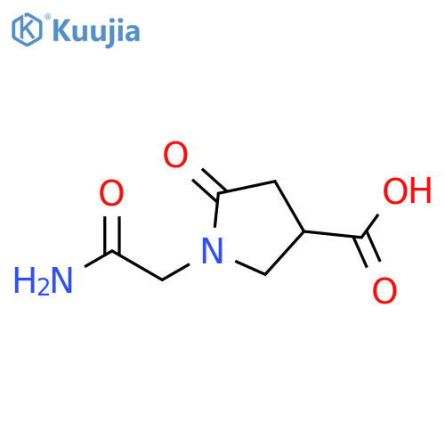 1-(carbamoylmethyl)-5-oxopyrrolidine-3-carboxylic acid structure