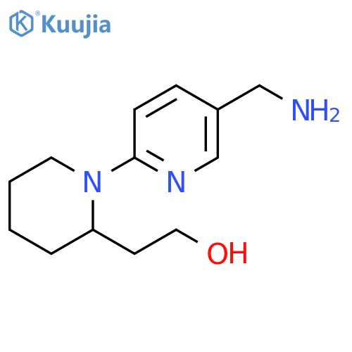 2-{1-5-(Aminomethyl)pyridin-2-ylpiperidin-2-yl}ethan-1-ol structure