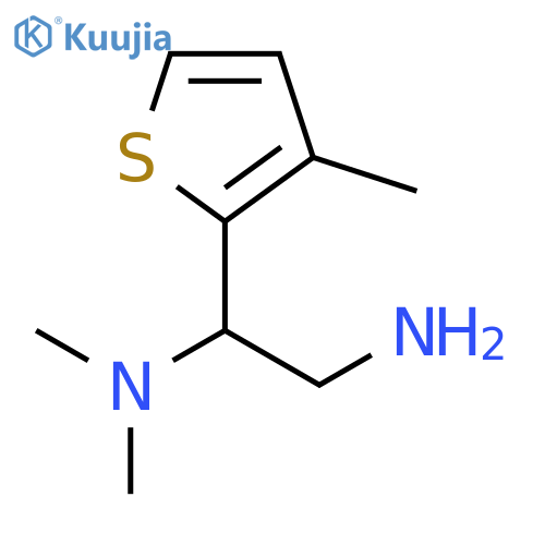 2-Amino-1-(3-methylthiophen-2-yl)ethyldimethylamine structure