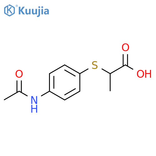 2-(4-Acetamidophenyl)sulfanylpropanoic Acid structure