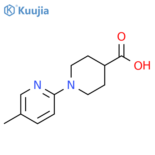 1-(5-methylpyridin-2-yl)piperidine-4-carboxylic acid structure