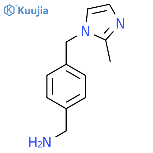 {4-(2-methyl-1H-imidazol-1-yl)methylphenyl}methanamine structure
